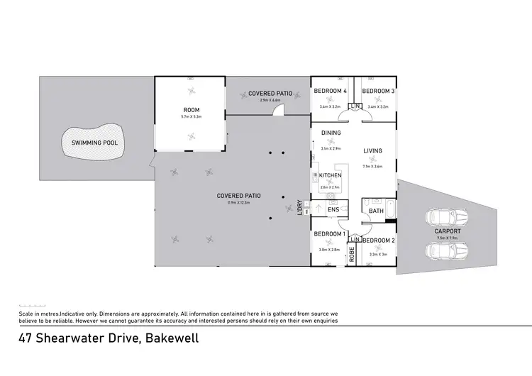 Floorplan of Homely house listing, 47 Shearwater Drive, Bakewell NT 832