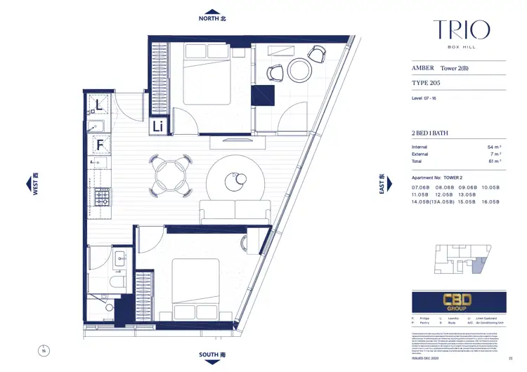 Floorplan of Homely apartment listing, 1105B/6 Wellington Road, Box Hill VIC 3128