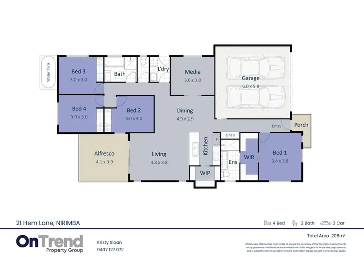 Floorplan of Homely house listing, 21 Hem Lane, Nirimba QLD 4551