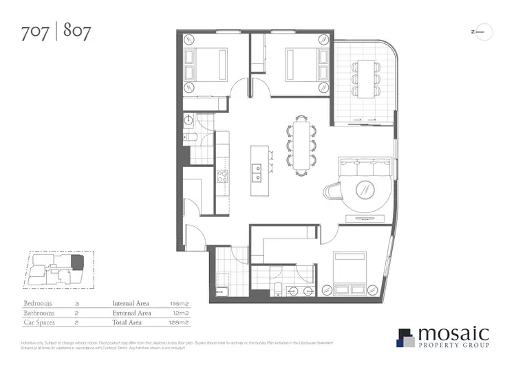 Floorplan of Homely apartment listing, 707/36 Sylvan Road, Toowong QLD 4066