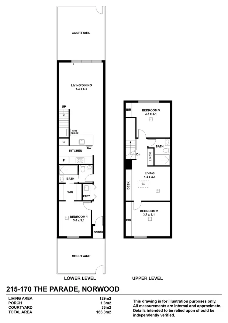 Floorplan of Homely townhouse listing, 215/170 The Parade, Norwood SA 5067