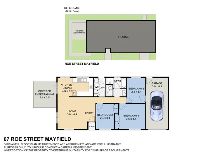 Floorplan of Homely house listing, 67 Roe Street, Mayfield NSW 2304