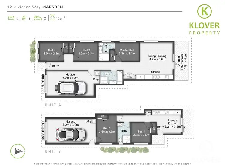 Floorplan of Homely semi-detached listing, 12A Vivienne Way, Marsden QLD 4132