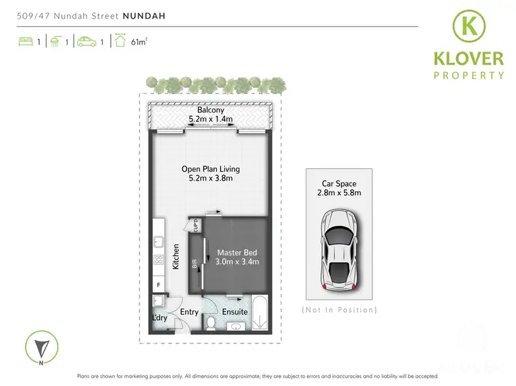 Floorplan of Homely apartment listing, 509/47 Nundah St, Nundah QLD 4012