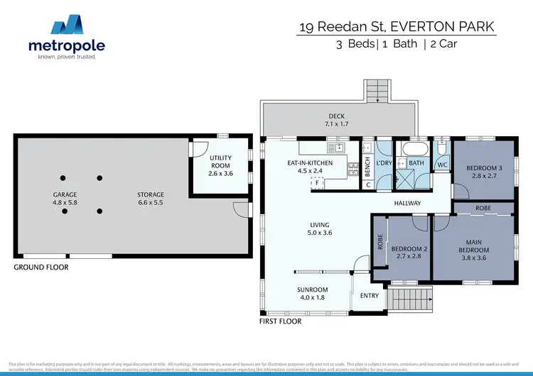 Floorplan of Homely house listing, 19 Reedan Street, Everton Park QLD 4053