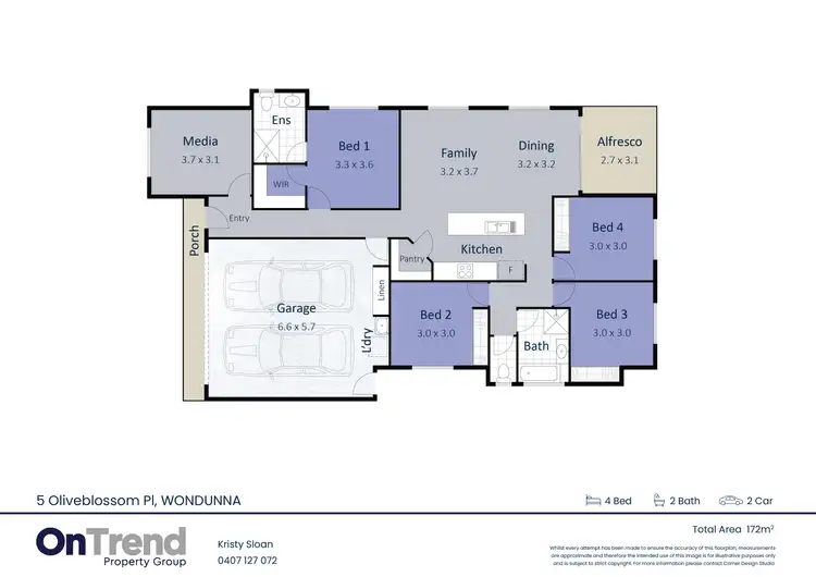 Floorplan of Homely house listing, 5 Oliveblossom Place, Wondunna QLD 4655