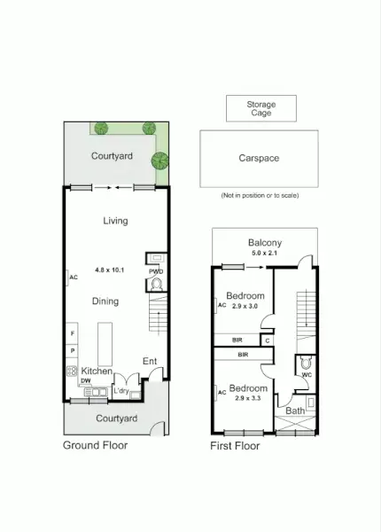 Floorplan of Homely townhouse listing, 4/1292 Glen Huntly Road, Carnegie VIC 3163