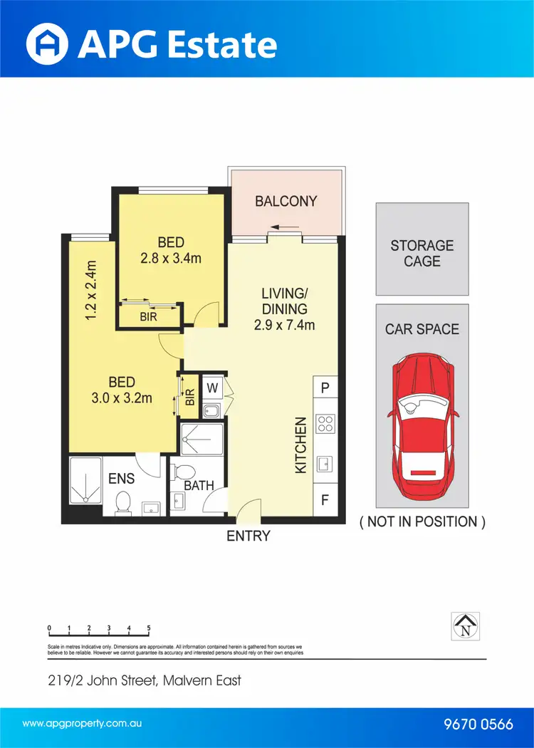 Floorplan of Homely apartment listing, 219/2 John Street, Malvern East VIC 3145