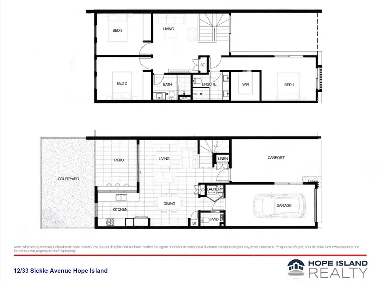 Floorplan of Homely townhouse listing, 12/33 Sickle Avenue, Hope Island QLD 4212