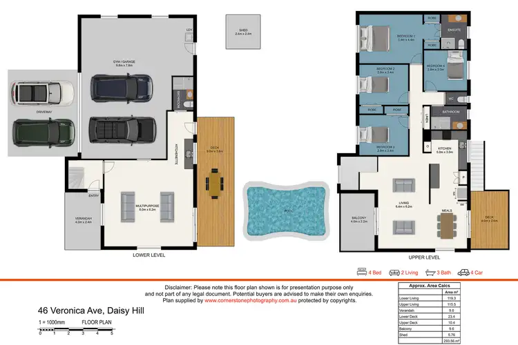 Floorplan of Homely house listing, 46 Veronica Aveune, Daisy Hill QLD 4127