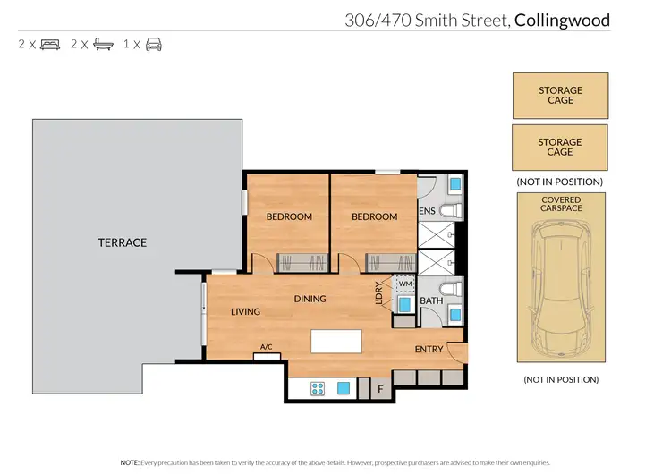 Floorplan of Homely apartment listing, 306/470 Smith Street, Collingwood VIC 3066