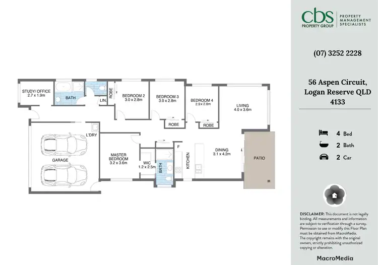Floorplan of Homely house listing, 56 Aspen Circuit, Logan Reserve QLD 4133