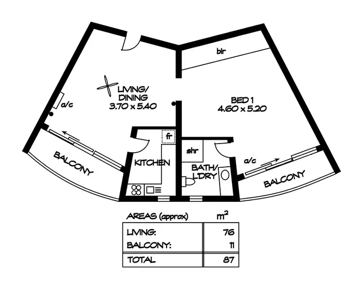 Floorplan of Homely apartment listing, Unit 73/760 Anzac Highway, Glenelg SA 5045