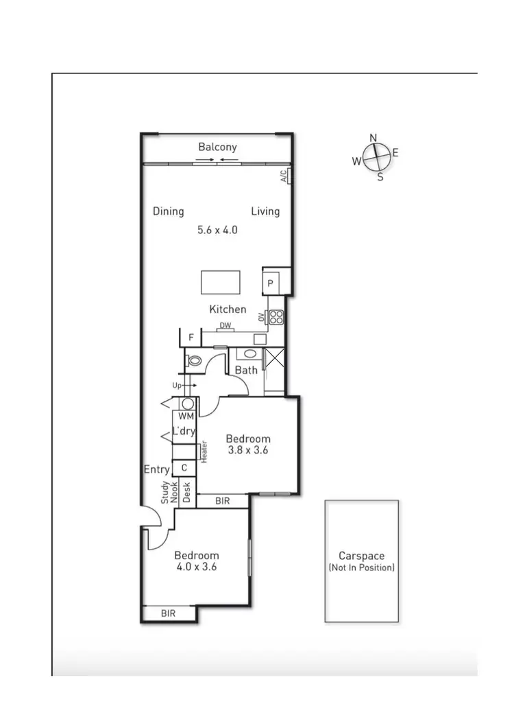 Floorplan of Homely apartment listing, 304/12 Anchor Place, Prahran VIC 3181
