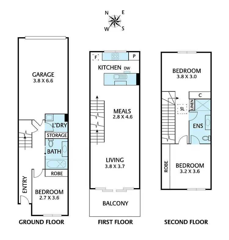 Floorplan of Homely townhouse listing, 20 Rivet Walk, Maidstone VIC 3012