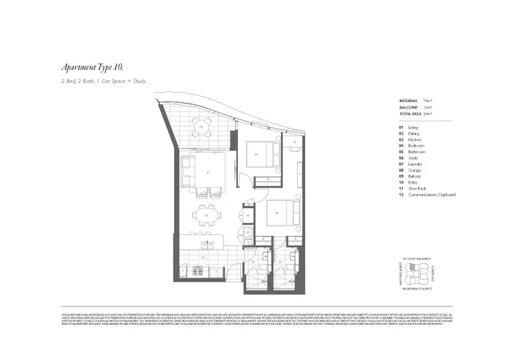Floorplan of Homely apartment listing, 1010/15 Manning Street, South Brisbane QLD 4101