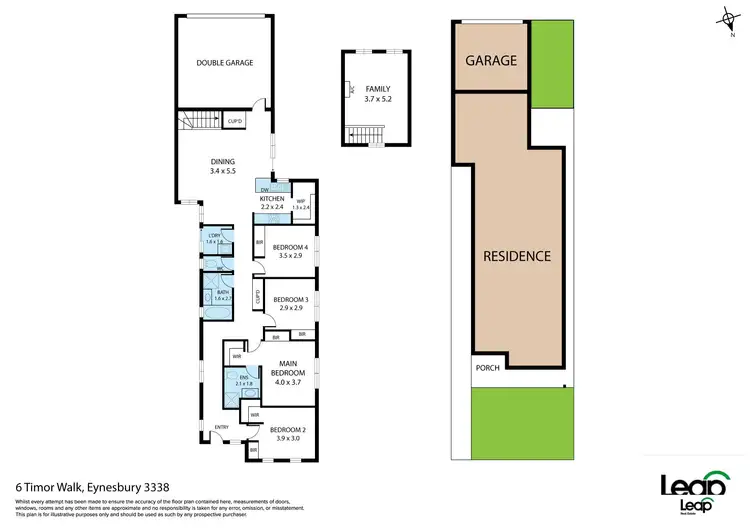 Floorplan of Homely house listing, 6 Timor Walk, Eynesbury VIC 3338
