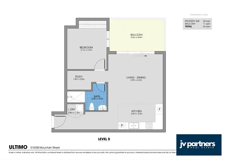 Floorplan of Homely apartment listing, 510/62 Mountain Street, Ultimo NSW 2007