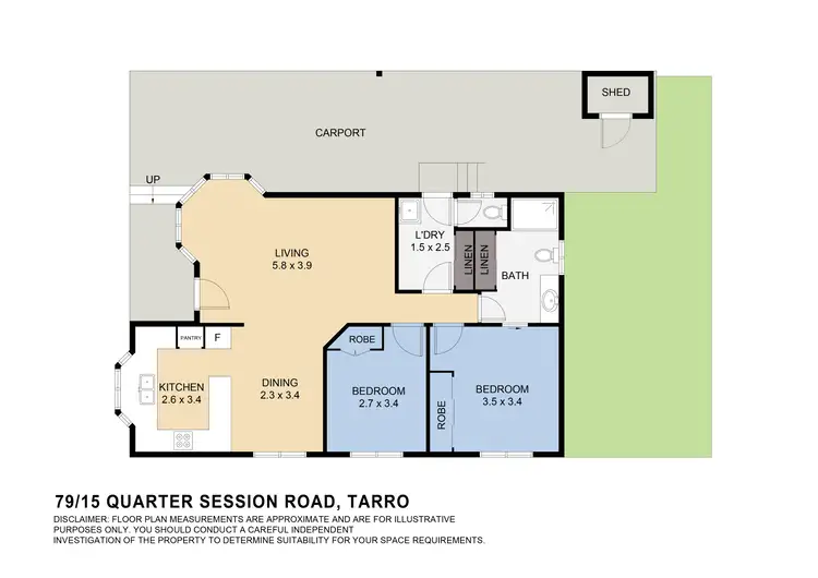 Floorplan of Homely retirement listing, 79/15 Quarter Sessions Road, Tarro NSW 2322