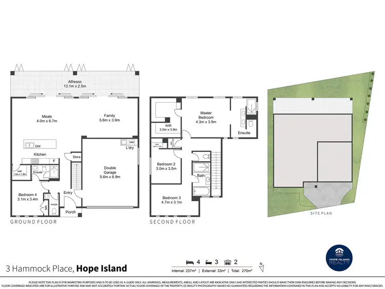 Floorplan of Homely house listing, 3 Hammock Place, Hope Island QLD 4212