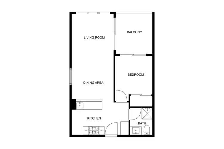 Floorplan of Homely apartment listing, 802/254 Norhtbourne Avenue, Dickson ACT 2602