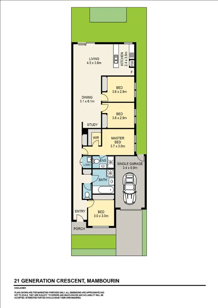 Floorplan of Homely house listing, 21 Generation Crescent, Mambourin VIC 3024