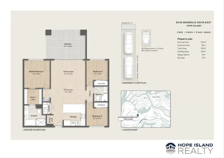 Floorplan of Homely apartment listing, 8432 Magnolia Drive East, Hope Island QLD 4212