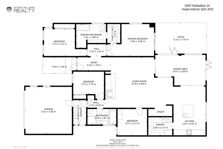 Floorplan of Homely house listing, 3297 Palladian Drive, Hope Island QLD 4212
