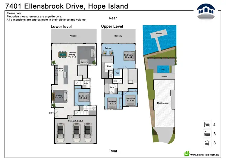 Floorplan of Homely house listing, 7401 Ellensbrook Drive, Hope Island QLD 4212