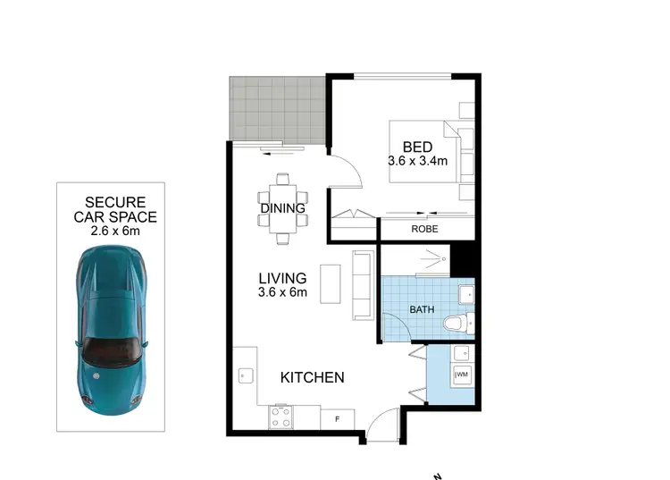 Floorplan of Homely apartment listing, 8094/191 Constance Street, Bowen Hills QLD 4006