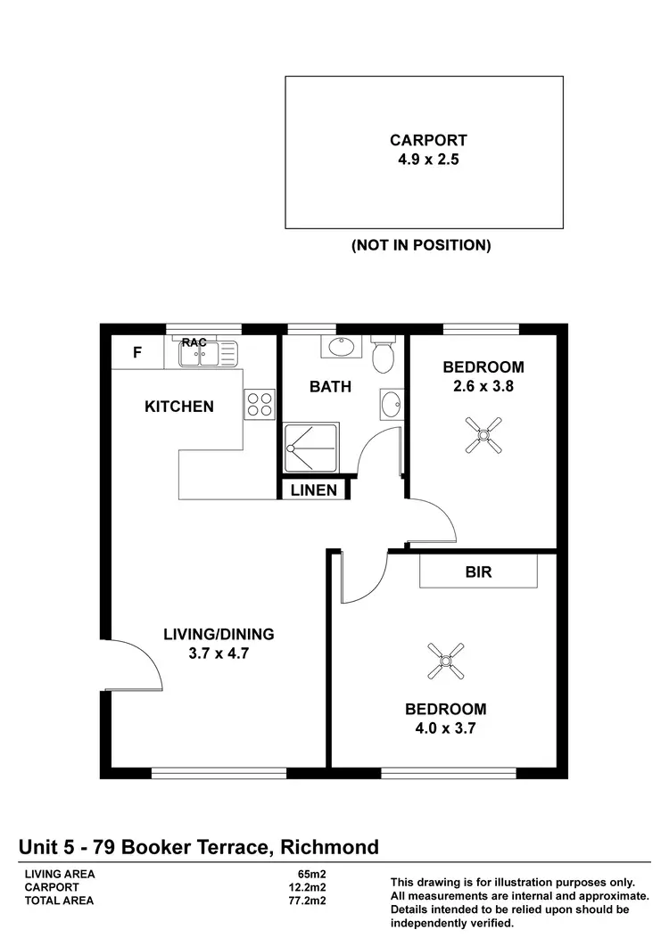 Floorplan of Homely unit listing, 5/79 Brooker Terrace, Richmond SA 5033