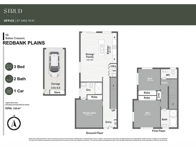 Floorplan of Homely house listing, 1/59 Ballow Crescent, Redbank Plains QLD 4301