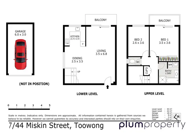 Floorplan of Homely unit listing, 7/44 Miskin Street, Toowong QLD 4066