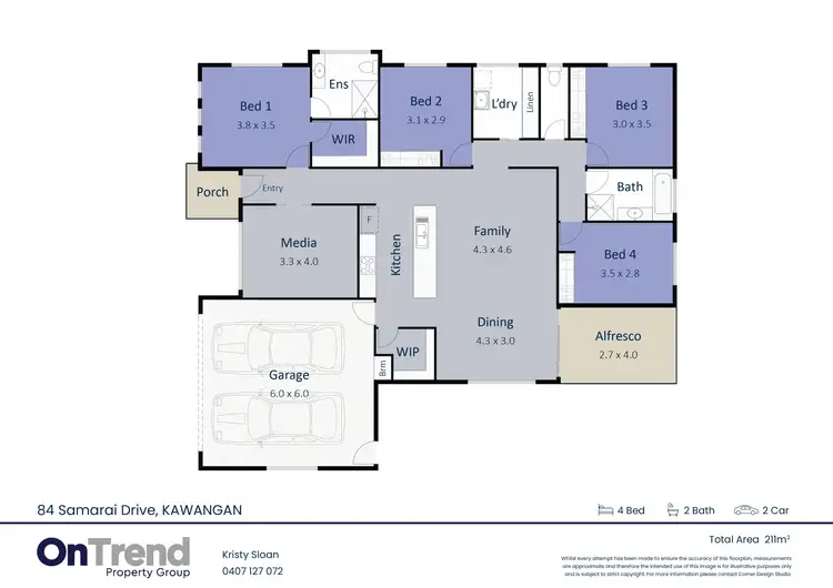 Floorplan of Homely house listing, 84 Samarai Drive, Kawungan QLD 4655
