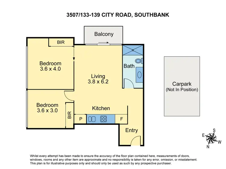 Floorplan of Homely apartment listing, 3507/133 City Road, Southbank VIC 3006