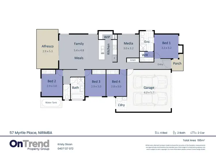 Floorplan of Homely house listing, 57 Myrtle Place, Nirimba QLD 4551