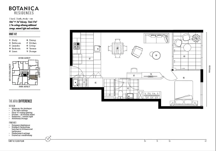Floorplan of Homely apartment listing, 1602/4 Edmondstone Street, South Brisbane QLD 4101