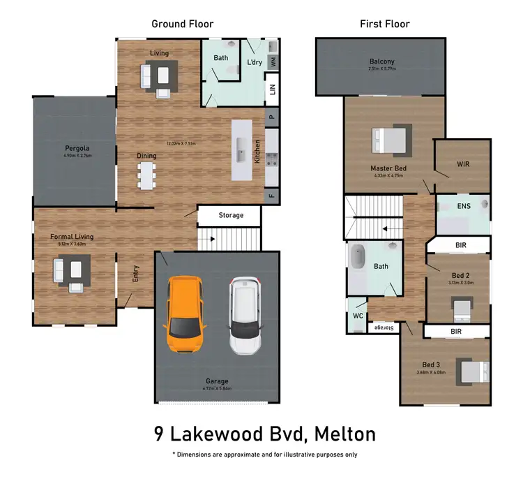 Floorplan of Homely house listing, 9 Lakewood Blvd, Melton VIC 3337