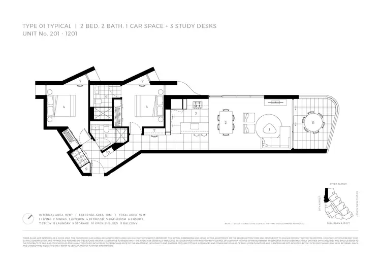 Floorplan of Homely apartment listing, 901/232 Wellington Road, Kangaroo Point QLD 4169