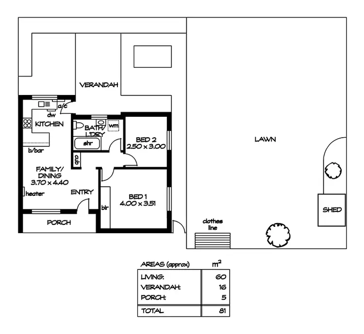Floorplan of Homely unit listing, Unit 4/6B Spenfield Court, Valley View SA 5093