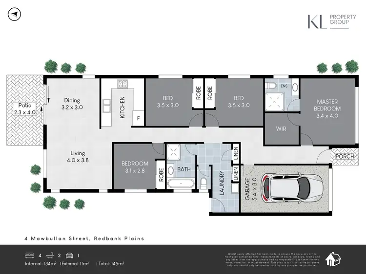 Floorplan of Homely house listing, 4 Mowbullan Street, Redbank Plains QLD 4301