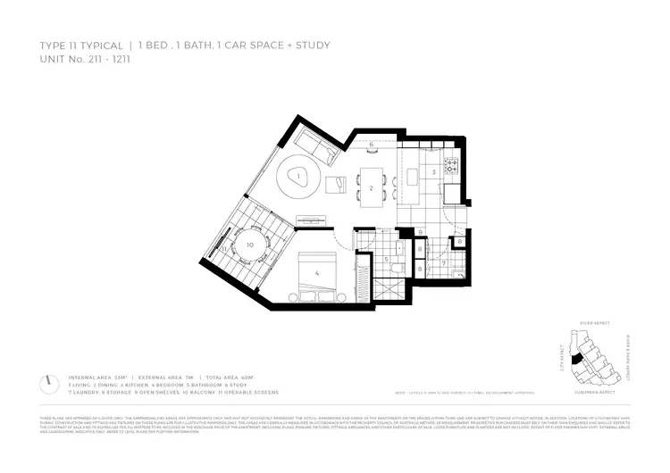 Floorplan of Homely apartment listing, 1111/232 Wellington Road, Kangaroo Point QLD 4169
