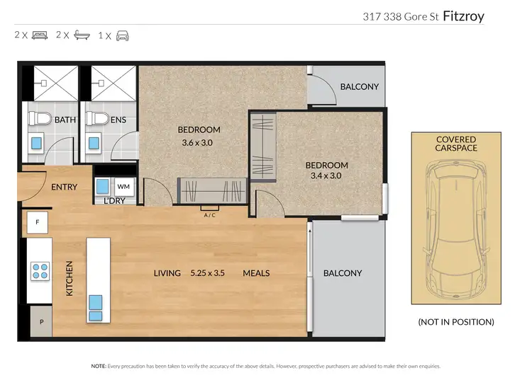 Floorplan of Homely apartment listing, 317/338 Gore Street, Fitzroy VIC 3065