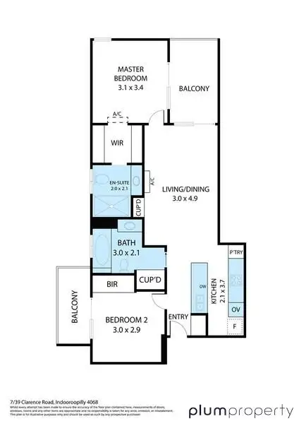 Floorplan of Homely unit listing, 7/39-41 Clarence Road, Indooroopilly QLD 4068
