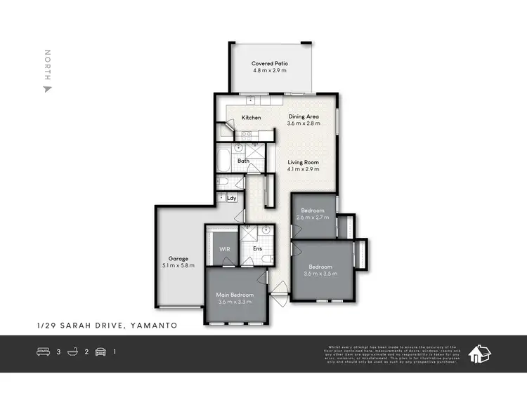 Floorplan of Homely semi-detached listing, 29 Sarah Drive, Yamanto QLD 4305