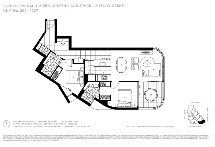 Floorplan of Homely apartment listing, 307/232 Wellington Road, Kangaroo Point QLD 4169