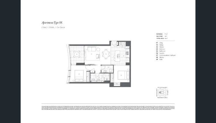 Floorplan of Homely unit listing, 1008/15 Manning Street, South Brisbane QLD 4101