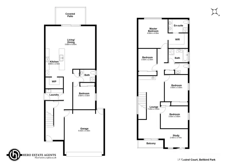 Floorplan of Homely house listing, 14 KESTREL COURT, Bellbird Park QLD 4300