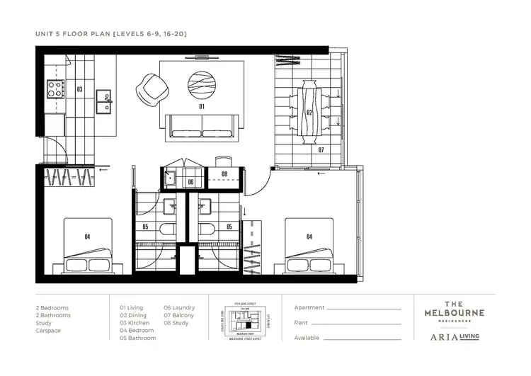 Floorplan of Homely apartment listing, 2005/111 Melbourne Street, South Brisbane QLD 4101