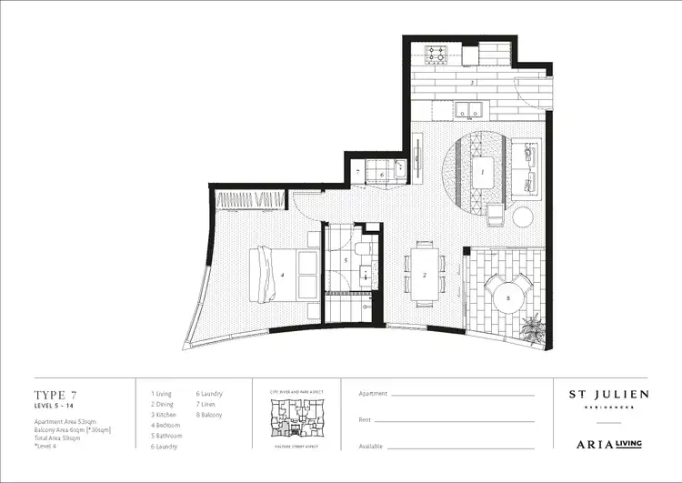 Floorplan of Homely apartment listing, 1407/234 Vulture Street, South Brisbane QLD 4101